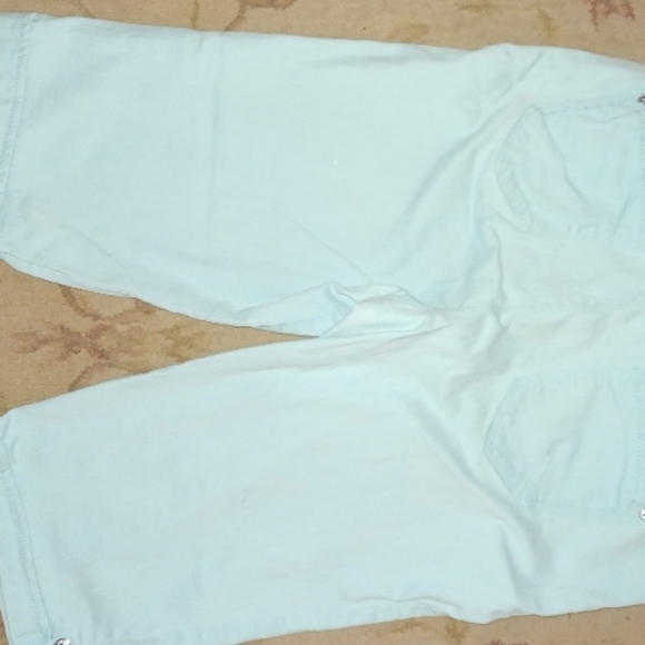 Gloria Vanderbilt turquoise crop pants all about slimming effect size 16 - Picture 3 of 7
